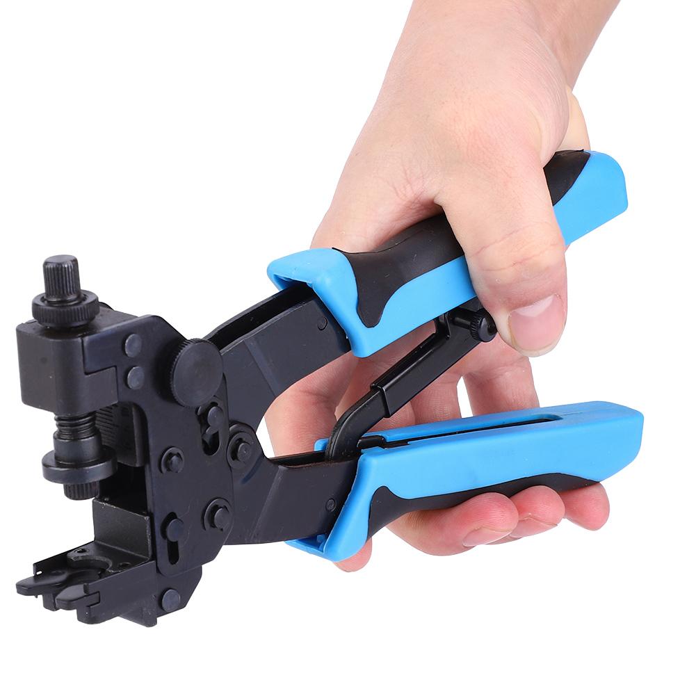 Terminal Compression Crimping Pliers F BNC RCA Coaxial Cable Network Crimper Adjustable Pliers