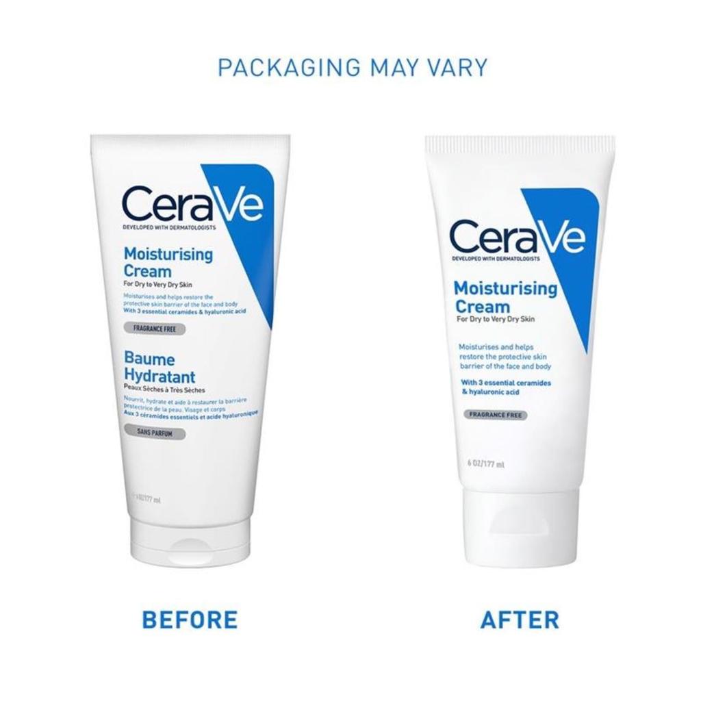 CeraVe Moisturizing Cream For Dry To Very Dry Skin (177ml) - Formulated with 3 Essential Ceramides And Hyaluronic Acid | Non-Comedogenic Moisturizer F