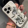 Vintage Dark Lily Flower Pattern Wave Texture Phone Case For iPhone 11 12 13 14 15 16 17 Pro Max 14 15 Plus Air Soft Back Cover