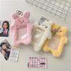 Cartoon Plush Photo Card Holder Cute Cat Rabbit Photo Protective Case with Pendant Ins Korean Ins Idol Card Sleeve Display Case