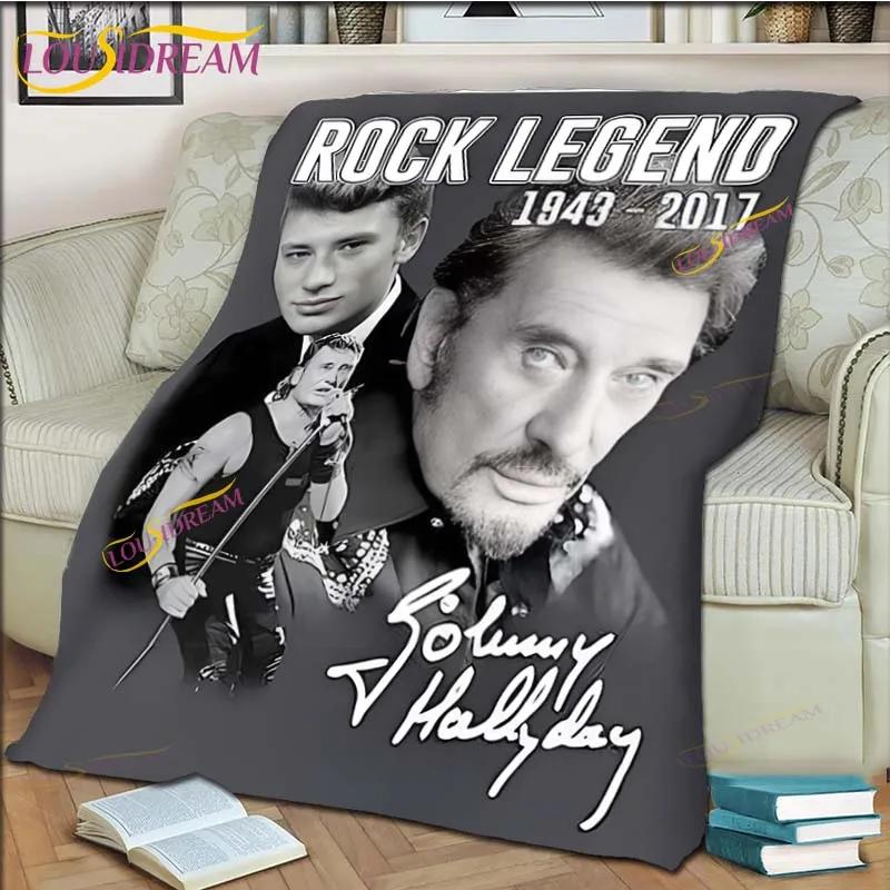 Johnny Hallyday Warm Plush Flannel Blanket Throw Blanket for Living Room Bedroom Bed Sofa Picnic