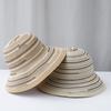 Hat Women's Summer Foldable Sun Hat Rainbow Striped Cloth Hat Sun Protection Beach Hat Vacation Idyllic Bucket Hat