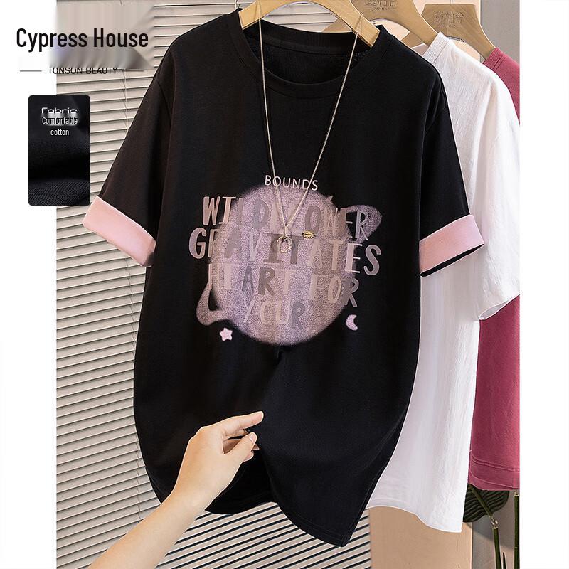 Cypresswood Women s Printed Loose Short Sleeve T-Shirt S