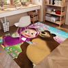 Masha and The Bear Print Rug, Washable Floor Carpet, For Entryway Dorm Laundry Room Office Study, Home Decor Birthday Christmas Gift