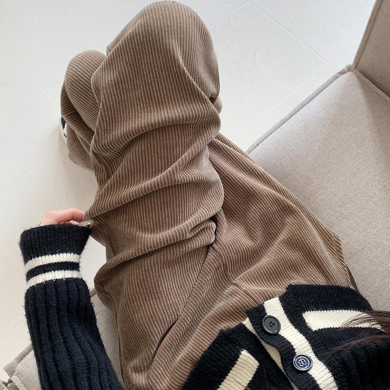 

Chenille Wide-leg Pants In Autumn and Winter, New Soft Waxy Waxy Pants with Drooping Feeling, Casual Straight Pants. XL