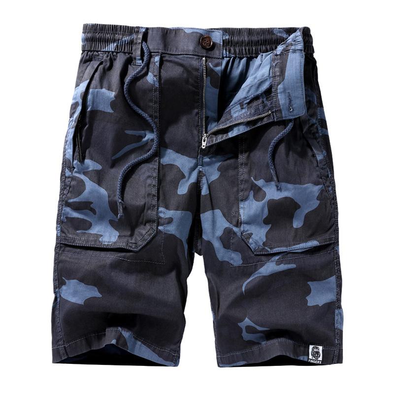 Exklusiv für Fabrikverkauf Sommer Herrenshorts Locker Camouflage Lässig 97% Baumwolle Elastisch Fünf-Punkt-Hose