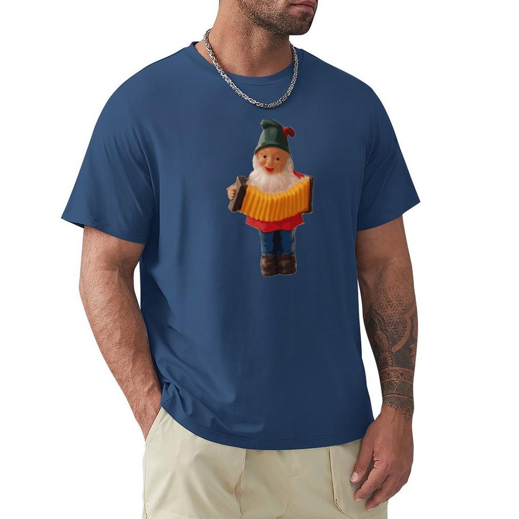 Gnome Playing The Concertina T-Shirt Oversized Graphic Tee Man T Shirt Anime Figures Anime T Shirts Mens Graphic T-Shirts