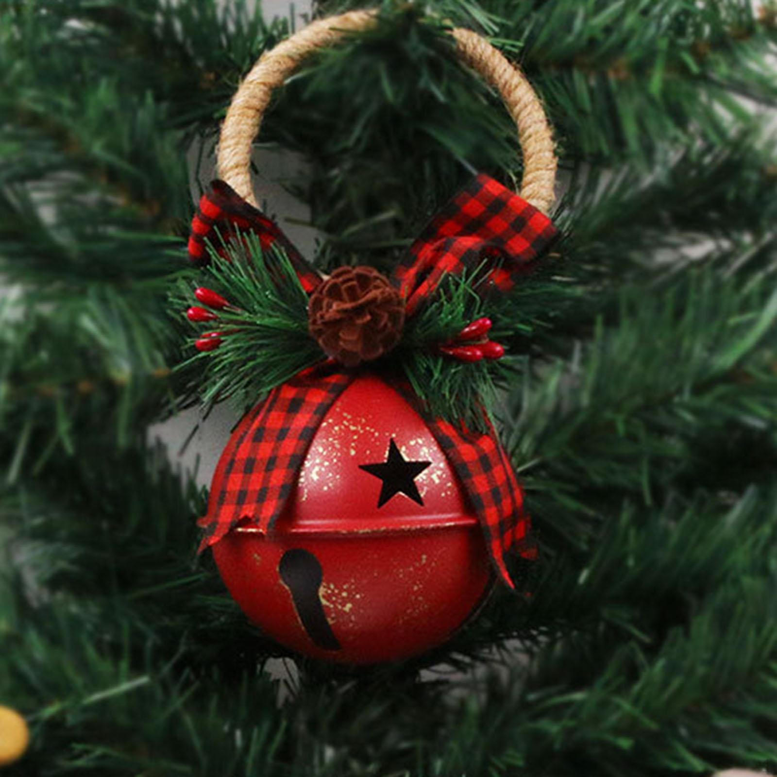 

Рождественский колокольчик, украшение на рождественскую елку, подвесное украшение для деревенской двери, декоративная подвеска для вечеринки в отеле 8.5x8.5x17 cm_1x