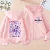 Kapuzenpullover Sweatshirts Mädchen Reißverschluss Sweatshirt Cartoon-Druck Kapuzenpullover Kinderbekleidung Kleines Mädchen Sweatshirt Lässiges Oberteil