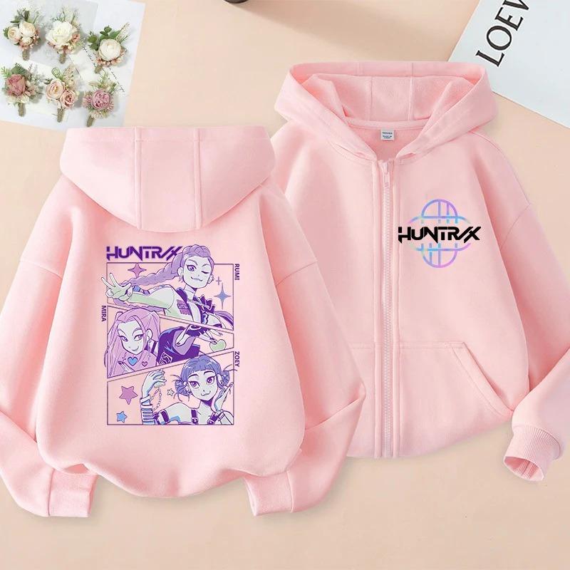 Hoodies Sweatshirts Girls Zipper Sweatshirt Cartoon Print Hoodie Children's Clothing Little Girl Sweatshirt Casual Top