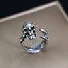 European and American Men's Trendy Metal Ring, Retro Style Cool and Handsome Design Totem Geometric Men's Ring