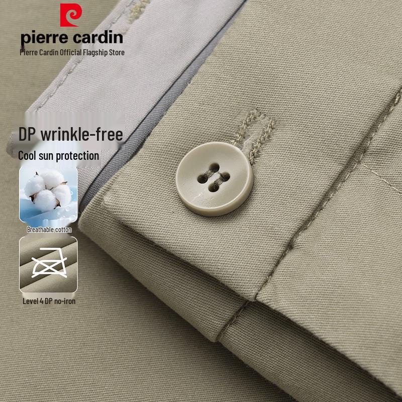 Pierre Cardin Men's DP Wrinkle-Free Cotton Straight-Leg Casual Pants