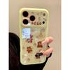 Korean Floral Brown Bear Is Suitable for Apple 11/11Pro 2-in-1 Blu-ray Mobile Phone Case IP11/11/11 Large Window
