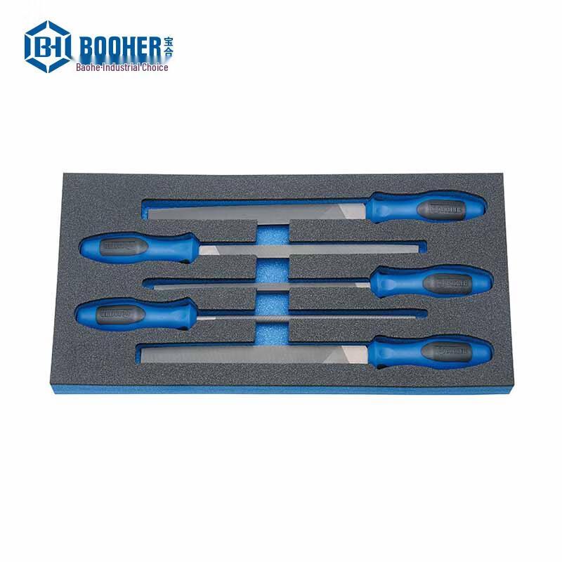 BOOHER BH 8-inch 5-Piece Chrome-Molybdenum Alloy Steel File Set