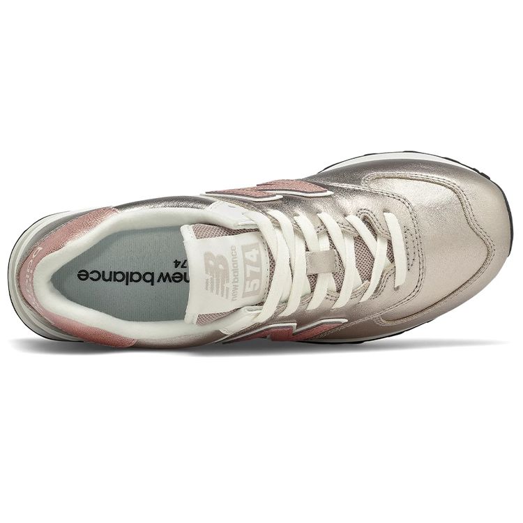 New Balance Nb 574 Retro Comfortable Fabric Synthetic Leather Low Top Marathon Running Shoes Women Sneaker Rose-Gold WL574PM2