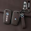 BBKC8 Leather Alloy Car Smart Key Case Cover Shell For BMW 530i 550i 320i 1 2 3 4 5 Sery 118i 225i M240i F20 F21 F30 F31 F25 F01 F02