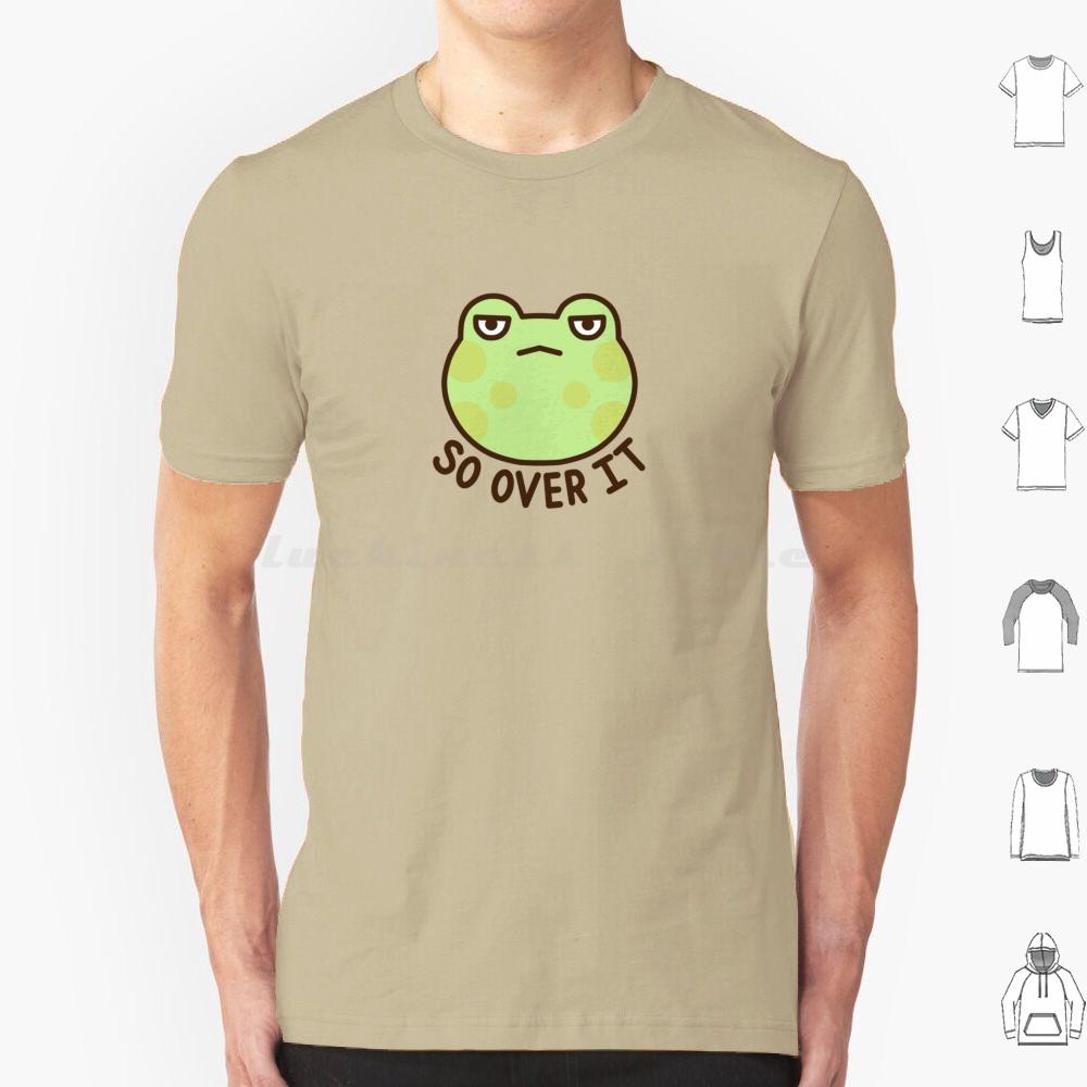 So Over It Frog T Shirt 6xl Cotton Cool Tee Frog Over It Meme Funny Frogs Cute Angry Animals Animal Green Goblincore