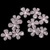 Phenovo Kristall-Blumen-Strass-Knöpfe zum Selbermachen, Basteln, Verzierung, Silber