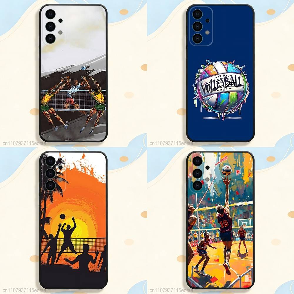 Volleyball cool Phone Case For Samsung S25,S26,S24,S21,S22,S23,S30,Ultra,S20,Plus,Fe,Lite,5G Black Cover