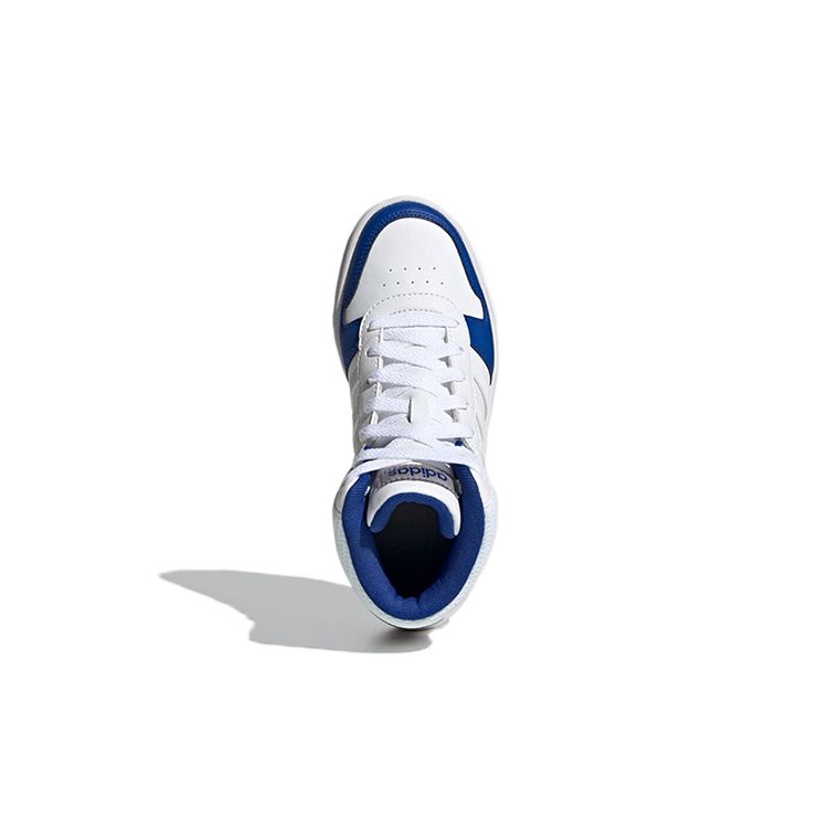 Adidas Neo Hoops 2.0 K Casual Non-Slip Durable Mid-Top Skate Shoes Kids Sneaker White Blue GZ7770