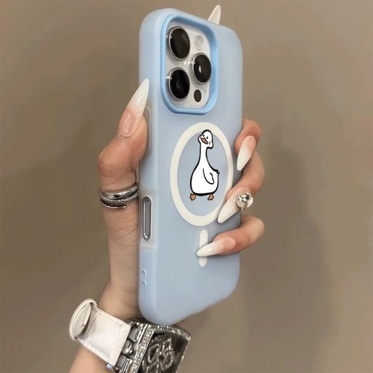 

Jelly Magnetic Two-in-one Mobile Phone Case New Mobile Phone Case for Girls for Apple Light Luxury High-end Caseti New Lanyard For iPhone 16PROMAX