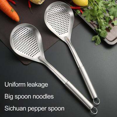 Practical Heat-Resistant Multipurpose Stainless Steel Kitchen Skimmer Spoon Cooking Ladle Strainer Kitchen Supplies Colander Spoon