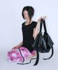 Teensy Hollow Drape Belted Hobo Bag (Black)