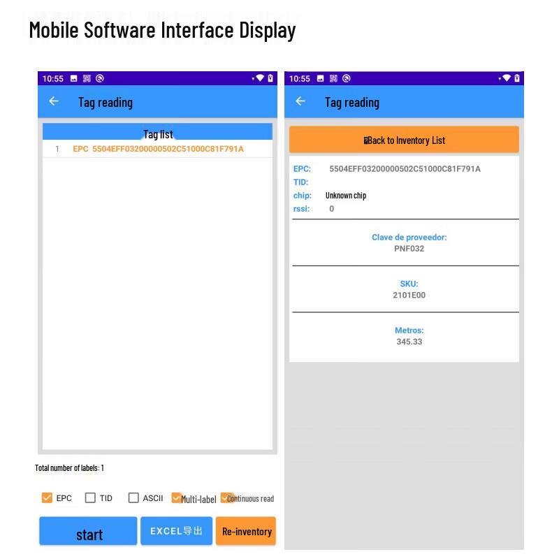 Ezscan R55U UHF RFID Handheld Terminal