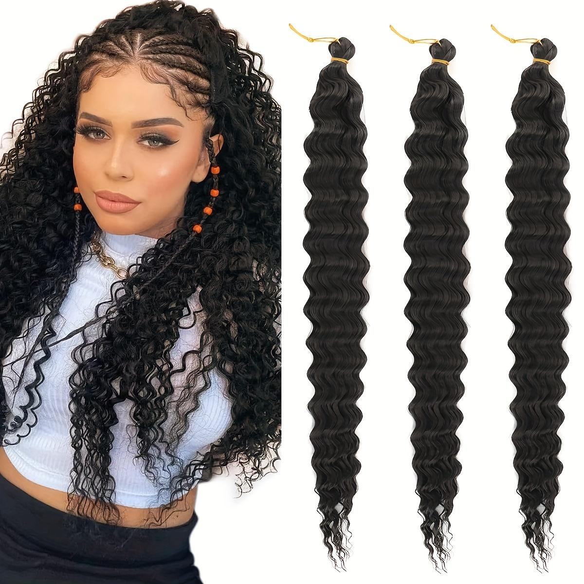 Trendy Ocean Wave Crochet Hair Extensions For Women - 22 Soft Ombre Water Wave, Synthetic Curly Braiding Hair KTB