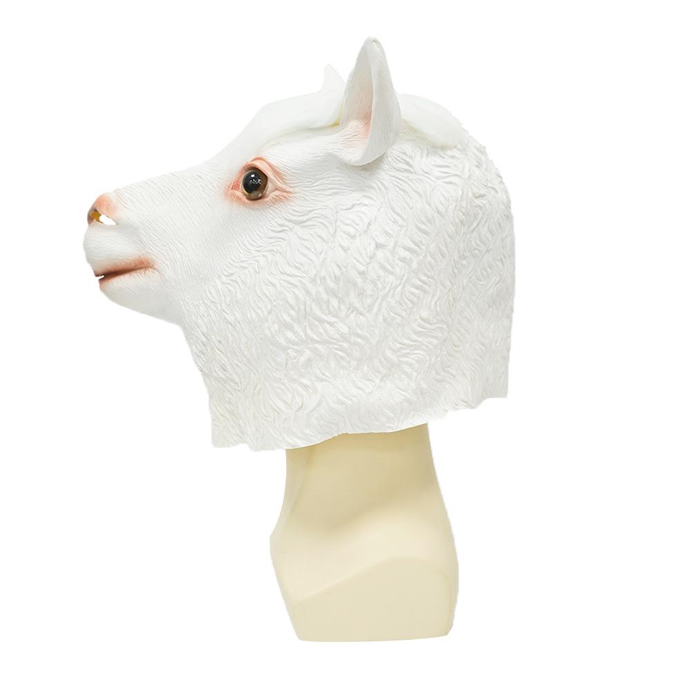 Festival Atmosphere Humorous and Funny Animal Headgear Party Novelty Live Streaming Props Mythical Animal Alpaca Latex Mask