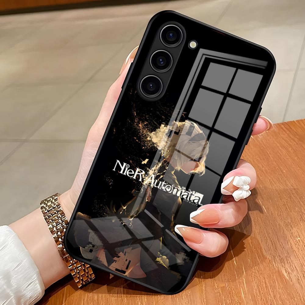 Nier Automata Game Phone Case For Samsung S26 S25 Edge Ultra S23 S22 S21 S20 Ultra Plus S24 Fe A54 A53 A25 Glass Cover