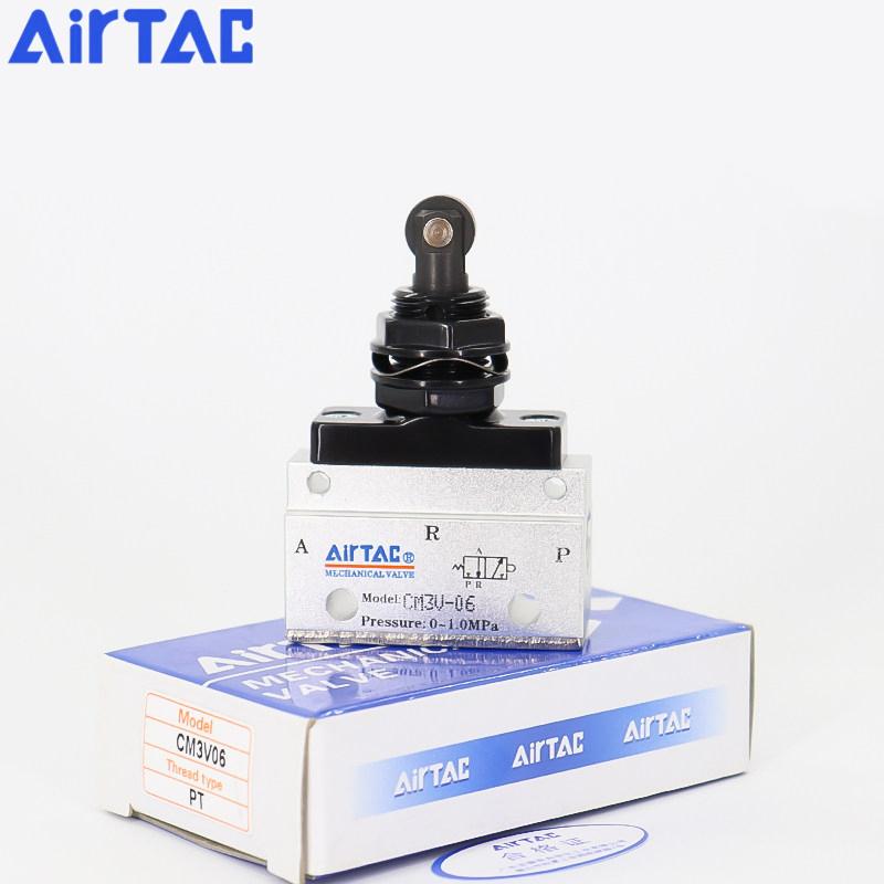 AirTAC CM3V05 CM3V06 CM3V08 CM3Y05 CM3Y06 CM3Y08 3/2 Way Vertical Lever Type Air Pneumatic External Control Mechanical Valve