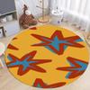 Retro Layered Heart Round Rug Yellow Gradient Concentric Love Print Carpet for Living Room Bedroom Home  Carpets for Living Room