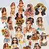 20Pcs Retro Summer Fashion Trend Sexy Leopard Girl Stickers Scrapbooking /DIY Craft Photo Journal Decor Album Diary Stationery