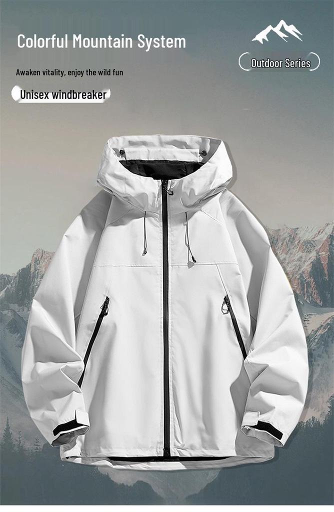 Men's Windproof Outdoor Color Block Casual Jacket - Spring/Autumn Fashionable Windbreaker