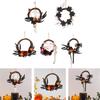 Halloween Wreath Garland Decorations, Porch Wreath Ornament Wall Hanging Creepy Wreath for Indoor Home Party Window Outdoor