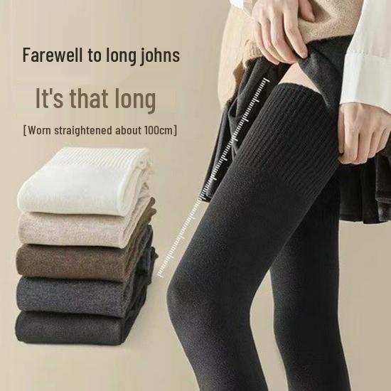 High-Elastic Black Silk Over-the-Knee Slimming Women's Stockings