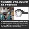 Round Nut Hook Wrench Adjustment Crescent Wrench Portable C Hook Spanner  Hand Tool