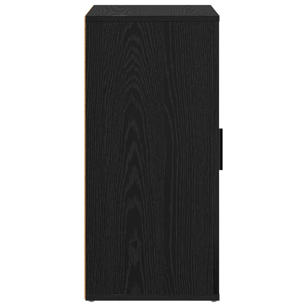 Sideboard in Black Oak Look 40 x 33 x 70 cm Engineered Wood