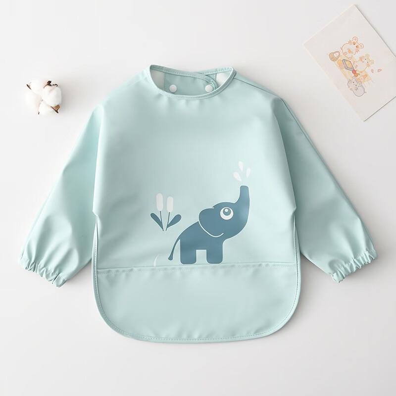 Kids  Long-Sleeve Waterproof Feeding Bib