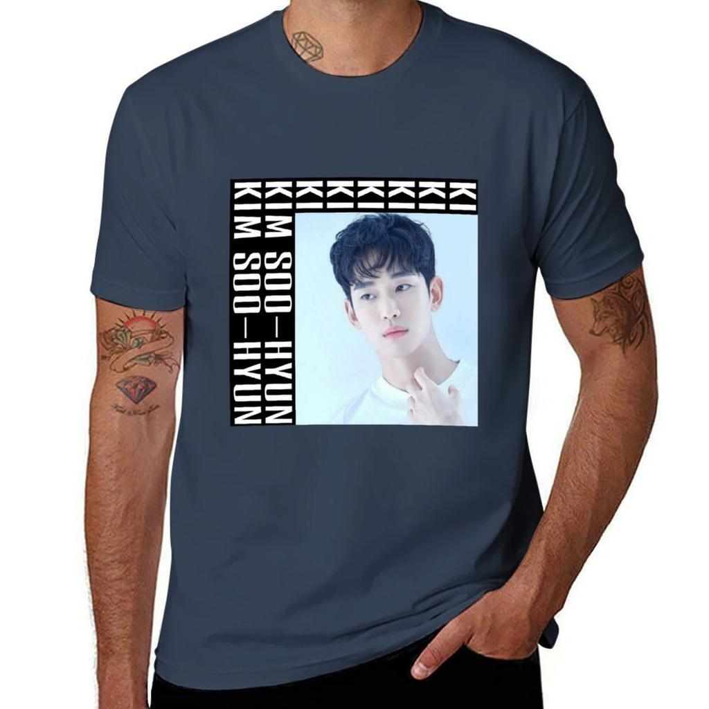 soo Kim hyun TShirt Classic Print Short Sleeve Shirt