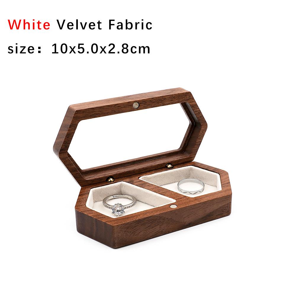 Ring Box Jewelry Storage Engagement Wedding Ceremony Ring Customize Proposal Ring Rustic Wedding Gift for Girl Walnut Wood