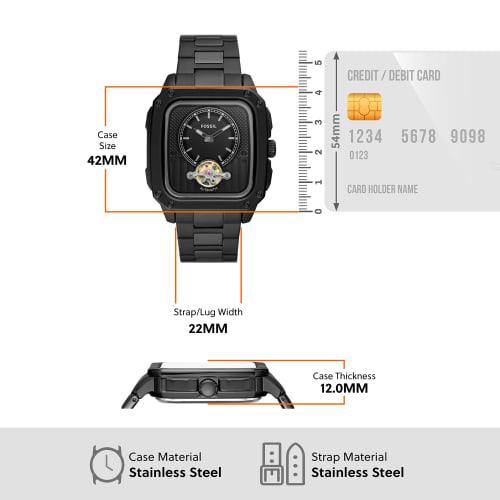 Fossil INSCRIPTION ME3238 Men's Watch, Black