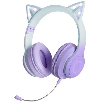 GHDVOP Bluetooth Cat Ear Wireless Wired and with Rainbow Color Japanese Instruction Manual Adjustable Wired and Perfect Gift for and New and Language