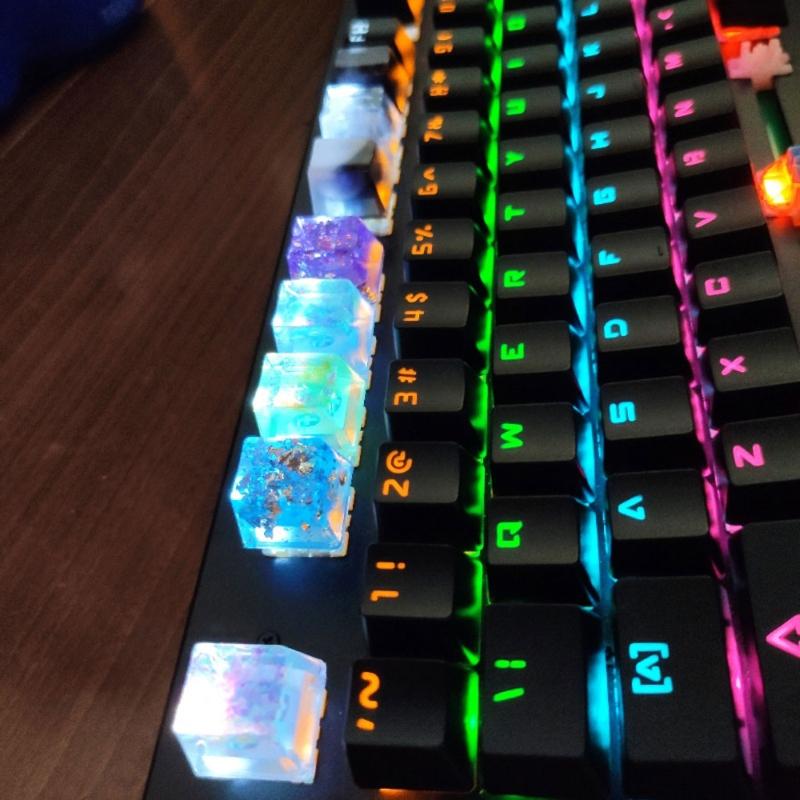 Keyboard Replacement Keycaps for Cherry MX Creative Handmade Customized OEM R4 Profile Resin Keycap 1 Pc
