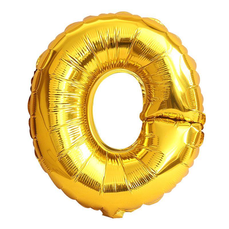 Elegant Gold Silver 16" Foil Letter Number Balloons For Birthday Party Decor