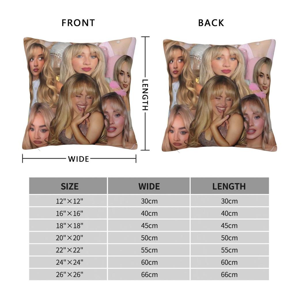 Sabrina Carpenter American Singer Pillow Cover Fashion Pillow Case Soft Cushion Cover Pillowcases For Sofa Home Decoration