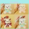 Cute Lace Bow Decoration Cartoon Plush Bear Doll Pendant Children Toy For Gaming Room Decor