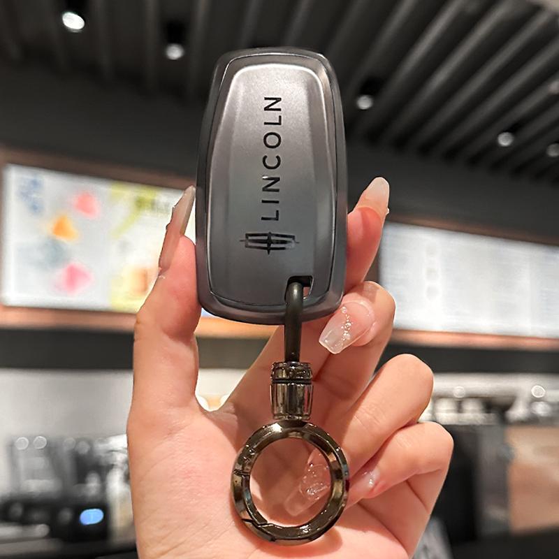 Car Key Cover Full Protection TPU Shell Keychain Pendant For Lincoln Continental MKC MKZ MKX Navigator Nautilus Aviator Corsair UU111
