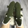 Unisex Christmas Large Eye Crocodile Socks Autumn Winter Warm Neutral Big-Eyed Crocodile Home Floor Socks Mid-Calf Wool Socks